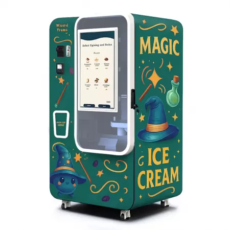 Máquina expendedora de helados inteligente Huaxin - Máquina automática comercial de alta eficiencia de baja energía con control remoto y 59 sabores